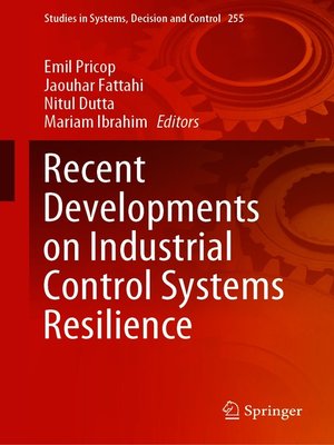 cover image of Recent Developments on Industrial Control Systems Resilience
